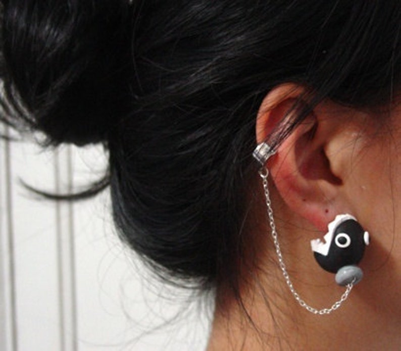 Original Super Mario Chain Chomper Ear Cuff image 5