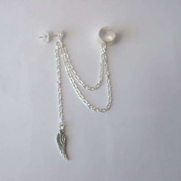 Angel Wing Chain Earcuff