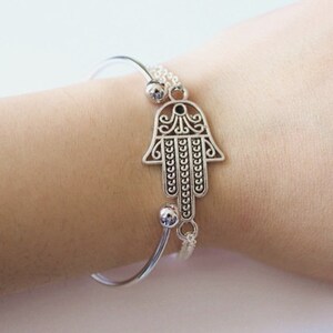 Silver Hamsa-armband