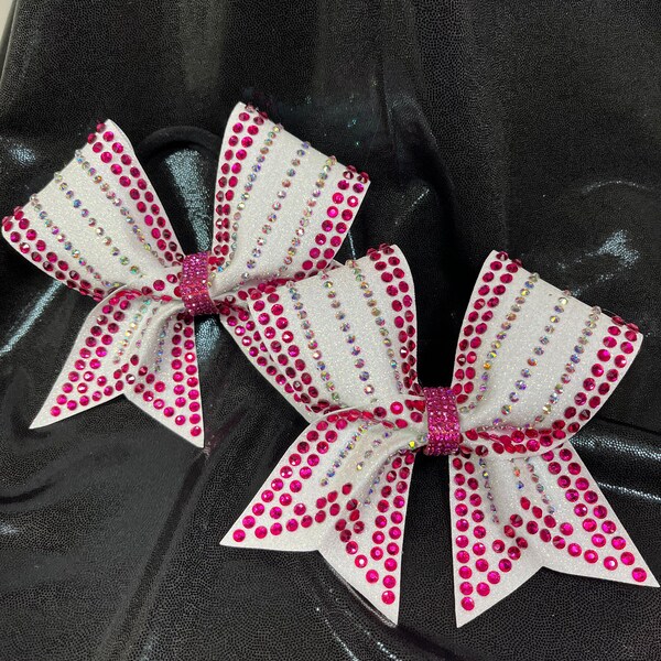 Glitter pigtail bows. Free gift with every purchase. Scrunchie or rhinestone ponytail cuff, gifts chosen at random.