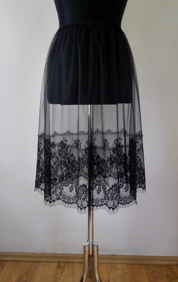 black net skirt dress