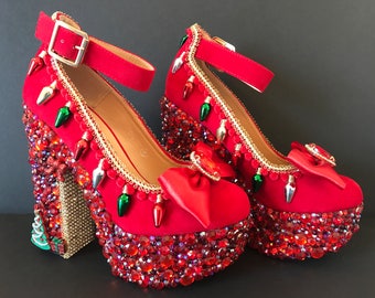 christmas high heels