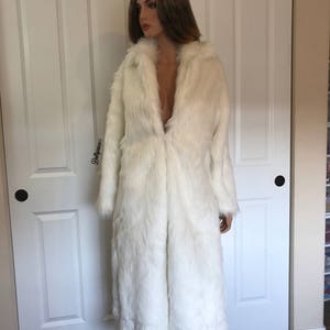 Long White Fur Coat Faux Fur Coat White Fur Coat White Fur - Etsy