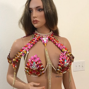 Sunrise Fantasy Samba Bra, Samba Outfit, Carnival Outfit, Fitness Bikini, Samba Costume, Burlesque Costume, Show Girl Costume