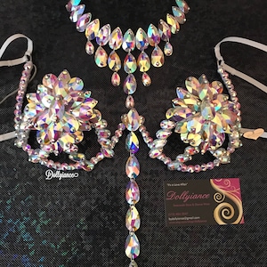 Iridescent Rihanna Samba Bra, Samba Outfit, Carnival Outfit, Fitness Bikini, Samba Costume, Burlesque Costume, Show Girl Costume