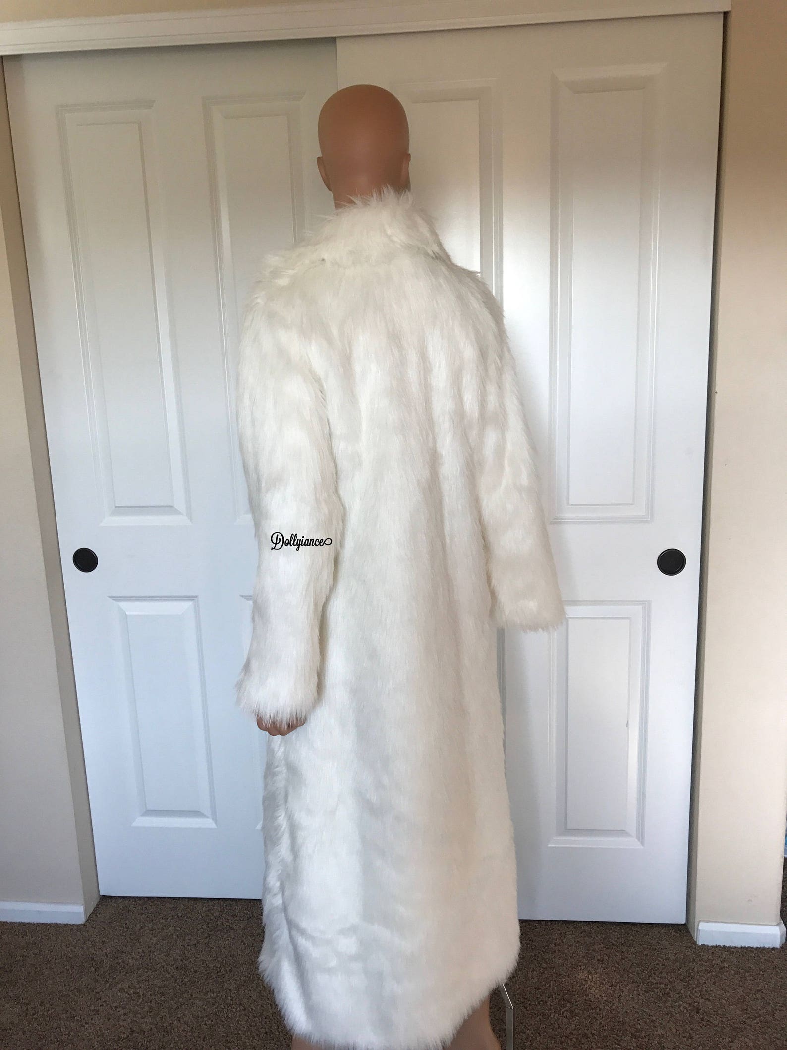 Long White Fur Coat Faux Fur Coat White Fur Coat White Fur Etsy