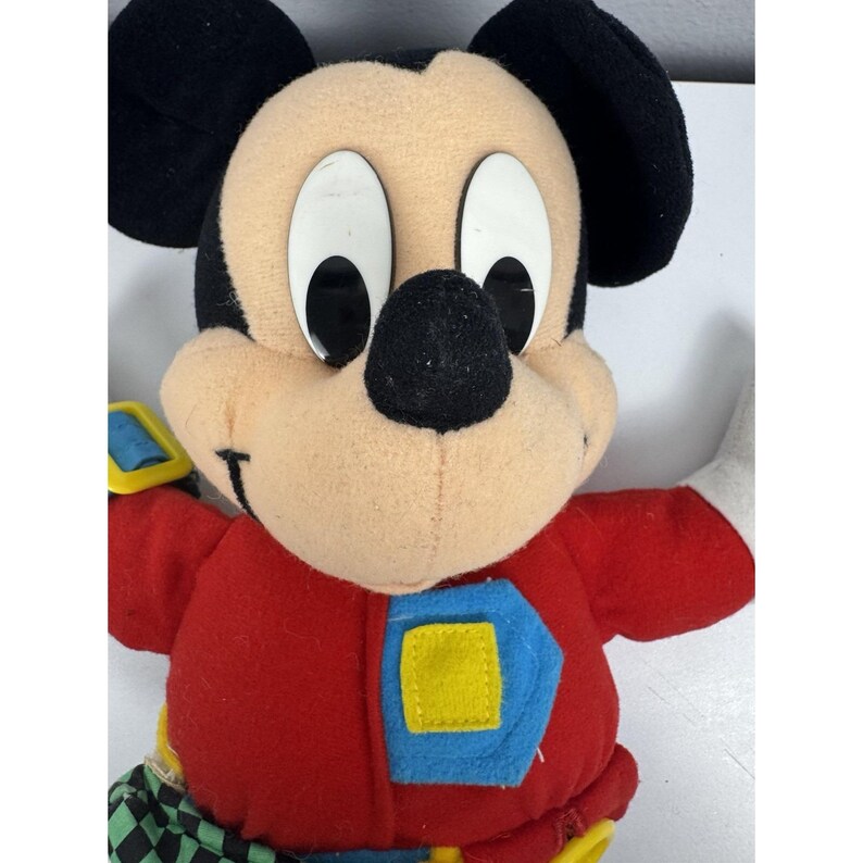 Vtg 90s Disney Mickey Mouse Learn to Dress Me Plush Doll Mattel Arco Toys image 20
