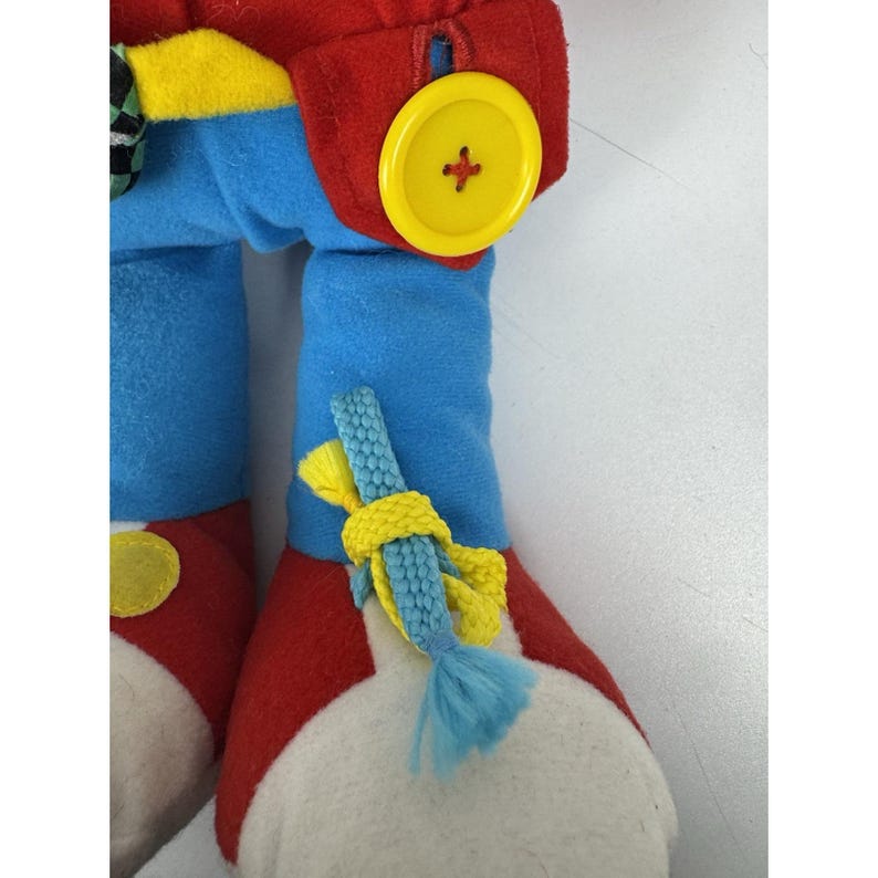 Vtg 90s Disney Mickey Mouse Learn to Dress Me Plush Doll Mattel Arco Toys image 4