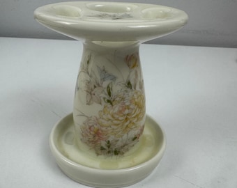 Vtg Floral Vanity Toothbrush Holder Cottagecore Coquette Bathroom Decor
