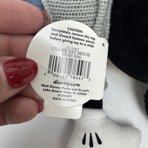 American Patriotic Flag Mickey Mouse from Walt Disney World 9" Plush Has Tags image 6