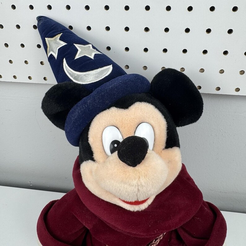 Vtg 90s Disney Fantasia Sorcerer Mickey Mouse Plush Wizard Hat Doll 14" image 2