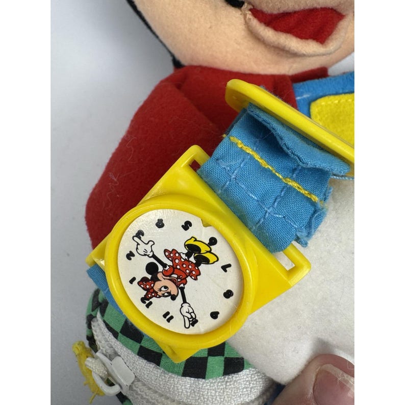 Vtg 90s Disney Mickey Mouse Learn to Dress Me Plush Doll Mattel Arco Toys image 10