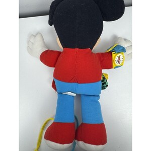 Vtg 90s Disney Mickey Mouse Learn to Dress Me Plush Doll Mattel Arco Toys image 16