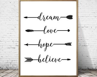 Farmhouse style printable home arrows farmhouse | Etsy