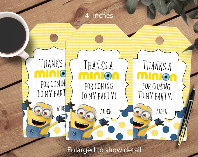 Minion Printable Lollie Bag Tags Edit and Print as Many Copies as You ...