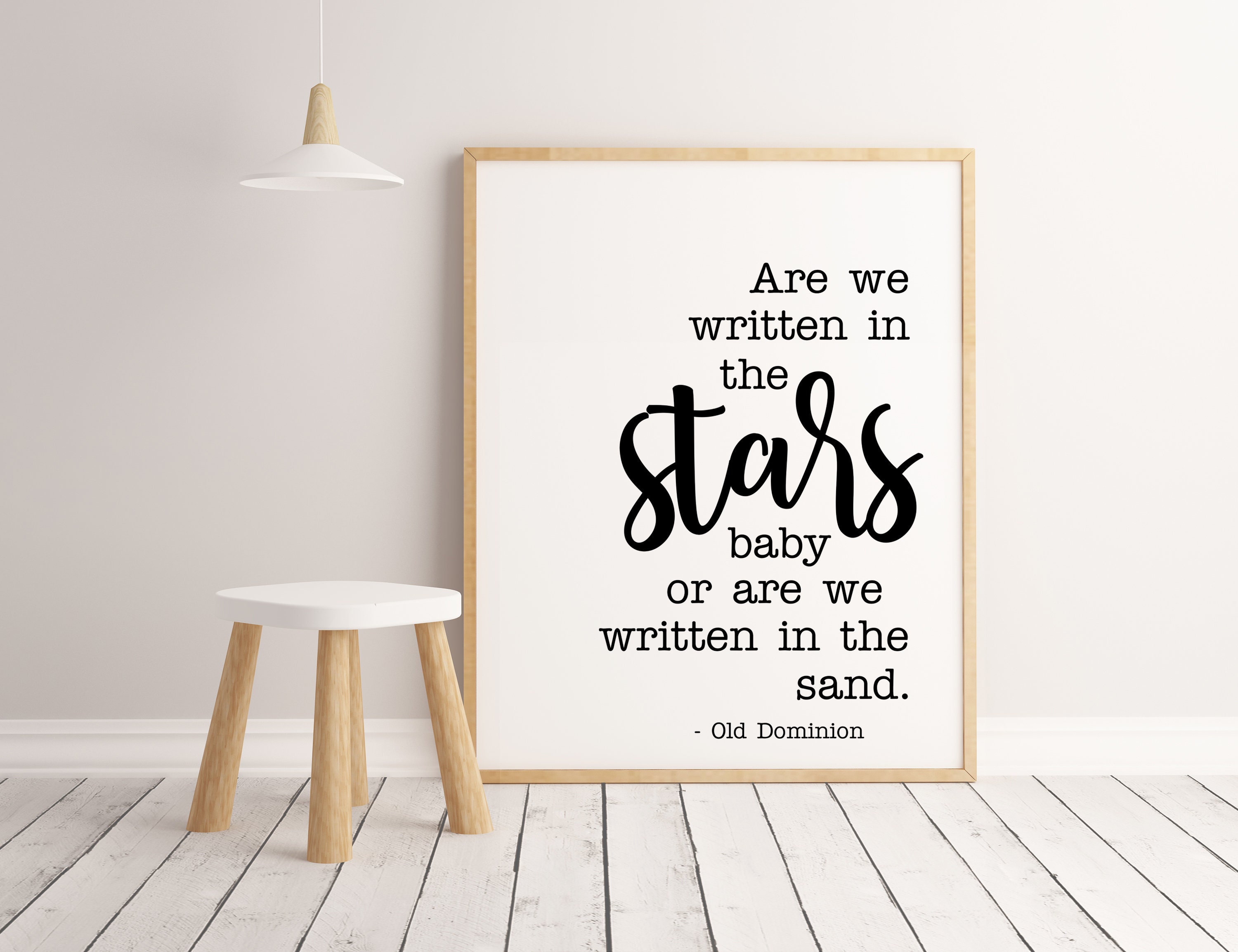 Are we written in the stars baby printable wall artprintable lyricsgallery wall artFarmhouse decor