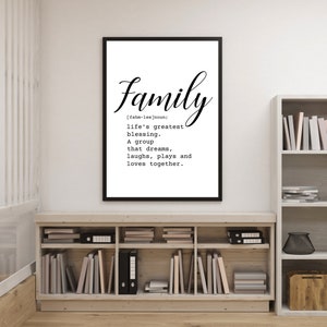 Family definition printable,printable wall art,gallery wall print,printable quote,instant download,birthday gift.