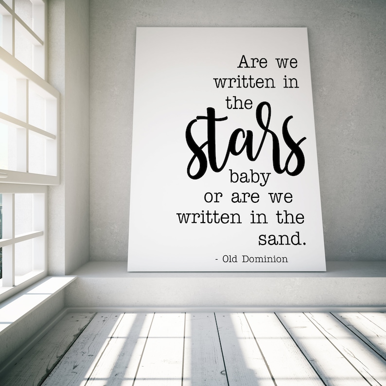 Are we written in the stars baby printable wall artprintable lyricsgallery wall artFarmhouse decor