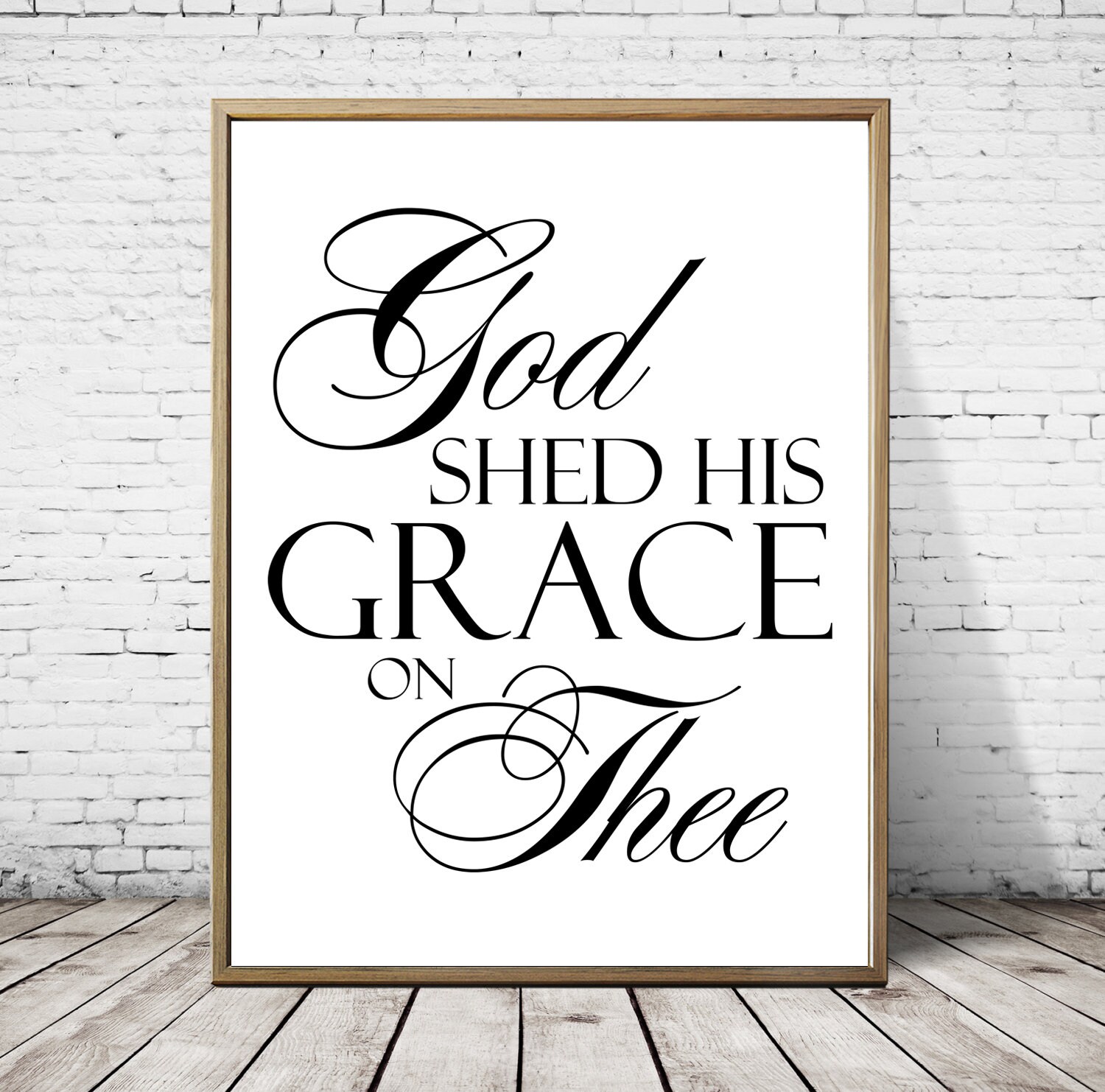 Farmhouse Decor God Shed His Grace on Thee Print,gallery Wall Art,mixed ...