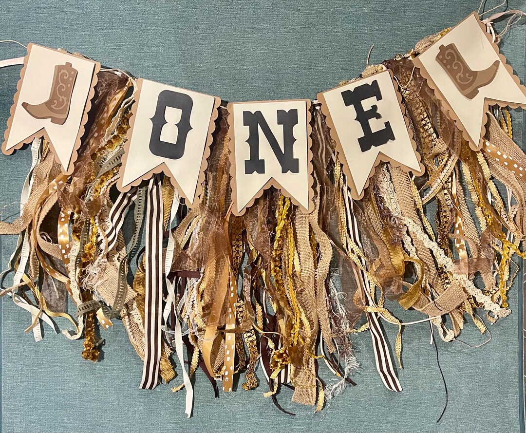 First Rodeo Paper Banner First Rodeo High Chair Banner, and 12 Month Picture Banner - Etsy