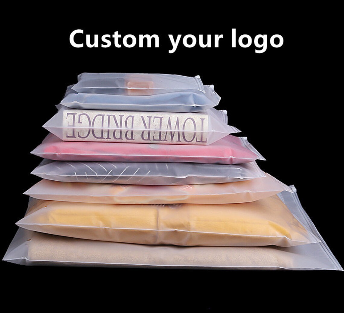 Custom Frosted Zipper Bags Printed Ziplock Bag Custom Etsy