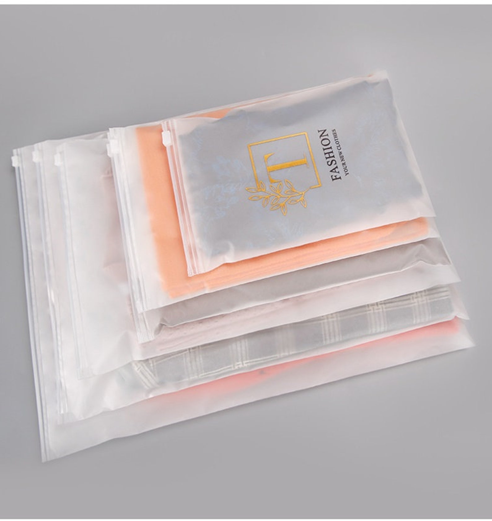 Free shipping 100 pcs custom frosted zipper bags frosted zip Etsy