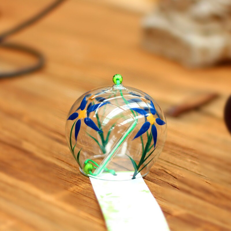 2 Pcs Japanese Glass Wind Chimes Crystal Bell Diverse Styles Etsy