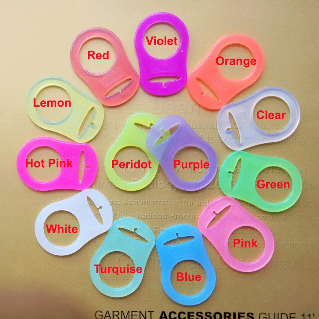 10 Colorful Silicone Mam Adapters Rings for Dummy Clips/pacifier Soother Chains,mixed 13 Colors