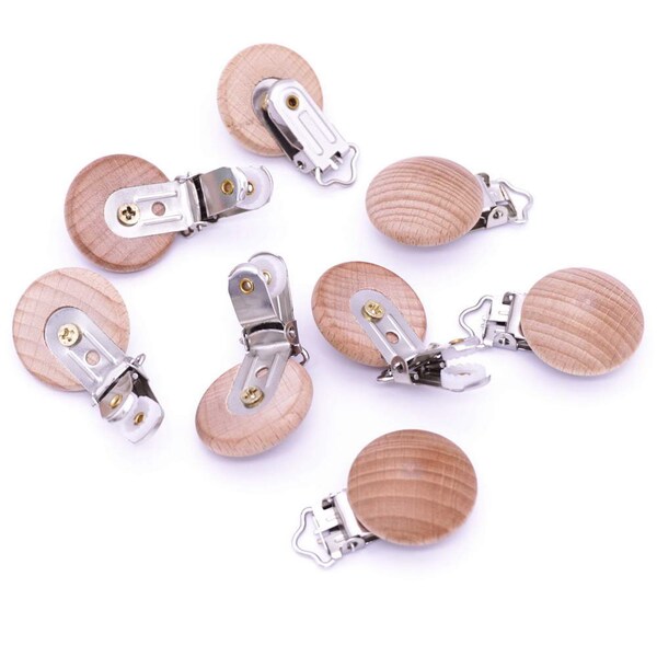 Wood Pacifier Clip Etsy