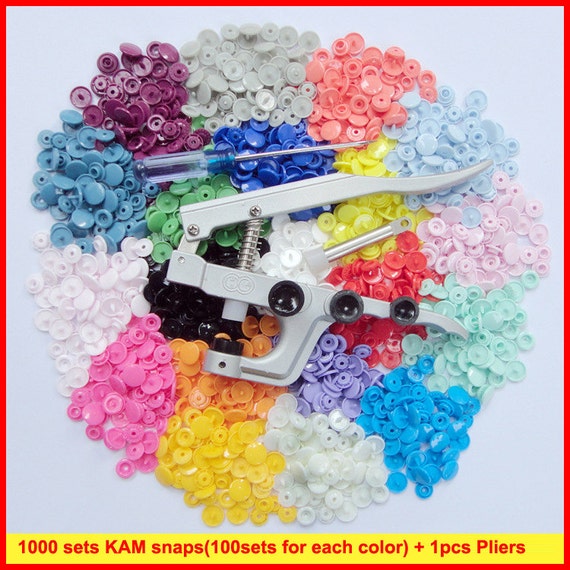 1000 Sets KAM T5 Plastic Snaps 1pcs KAM Snap Pliers Starter Kit,60