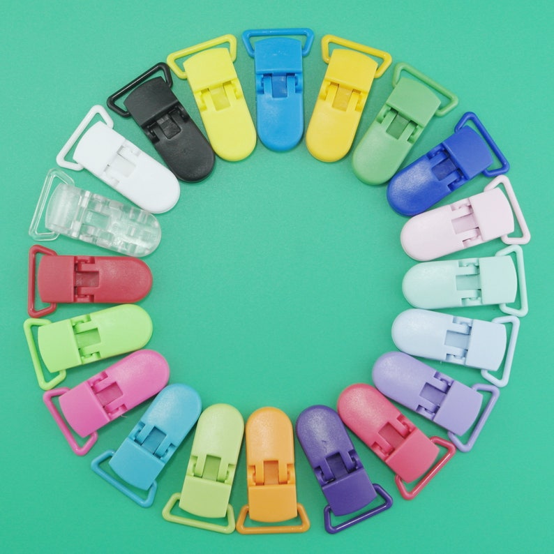 50pcs Plastic Pacifier Clips 20MM KAM Clips / Suspender Etsy