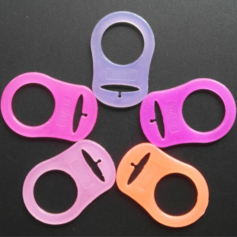 100 Colorful Food Grade BPA Free Silicone Ring Pacifier Etsy