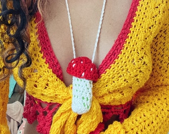 Mushroom Lighter Holder Necklace