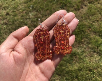 Coffin Skulls Earrings