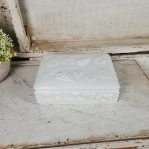 Milk Glass Cigarette Box