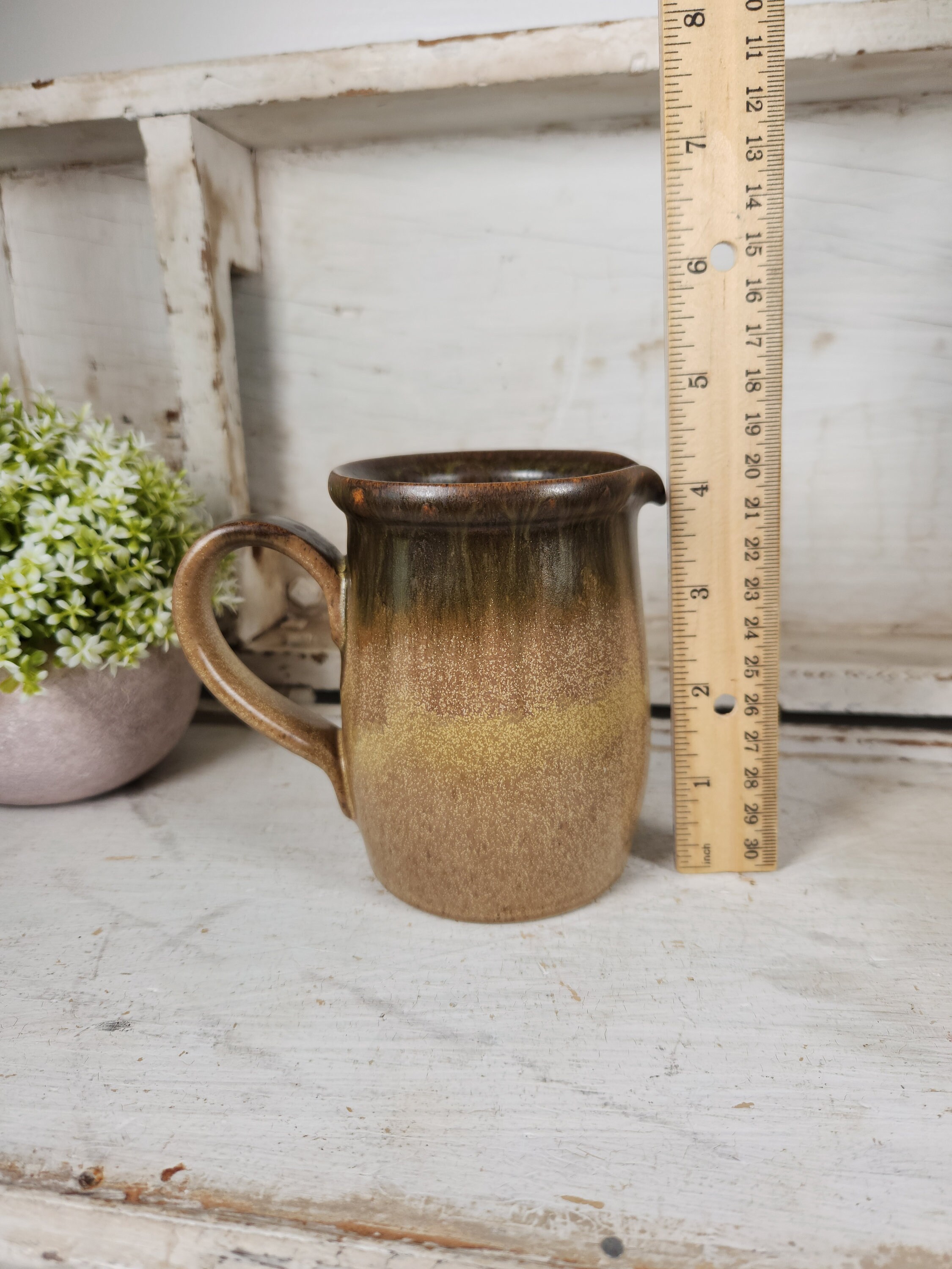Vintage Denby Romany Brown England Stoneware Creamer Pitcher- Milk Jug ...