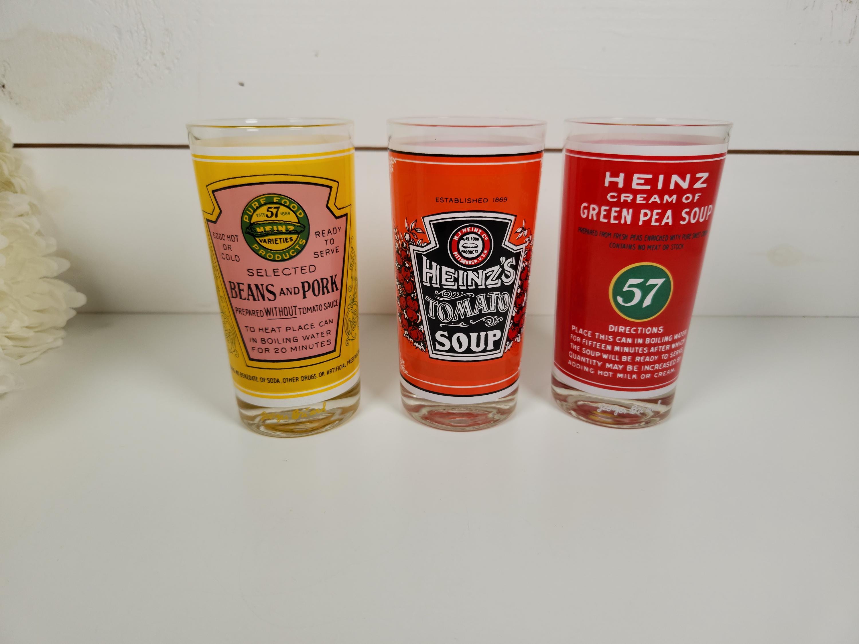 Vintage Georges Briard Hienz Pop Art Drinking Glasses- YOUR CHOICE