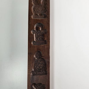 Antique Speculaas Wooden Cookie Mold Chicken- Hand Carved Speculoos Wood Board- Folk Art- Primitive Farmhouse Decor
