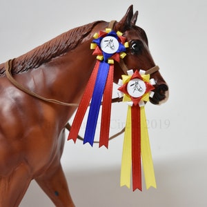Deluxe Grand and Reserve Champion Model Horse Show Ribbons for 1:9 Scale (Traditional) Models