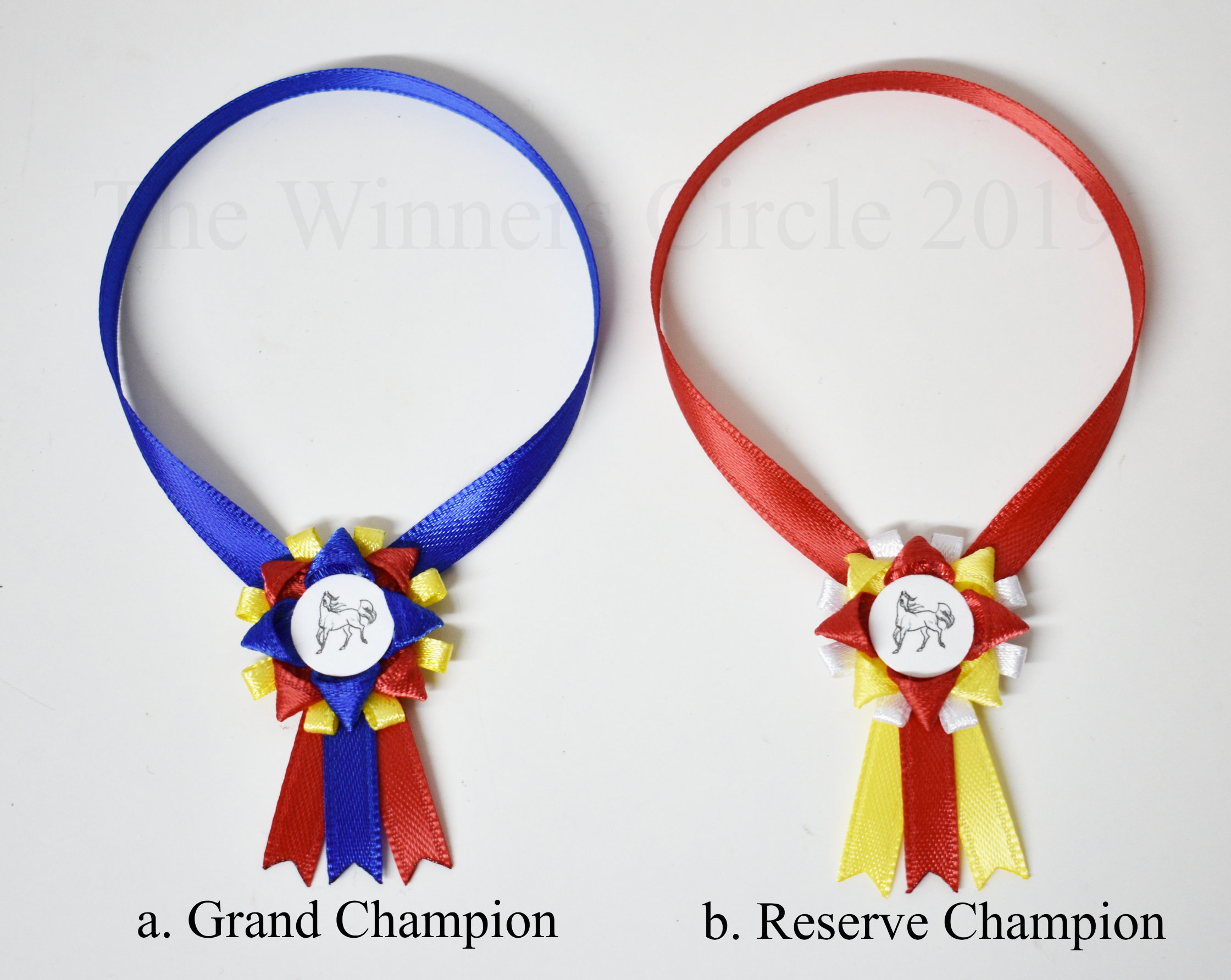 Red & Blue *FREE  POSTAGE* Champion & Reserve Champion Sashes 