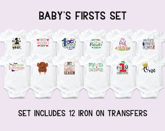 Baby's First Year Iron-On Decals, Onesie Decorating Kit