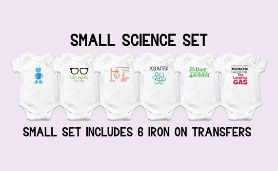 Boys Science Onesie Decorating Kit, Boy Iron on Transfers, Baby Boy Onesie  Kit, Baby Shower Game, Smart Boy Onesie Decorating Station 