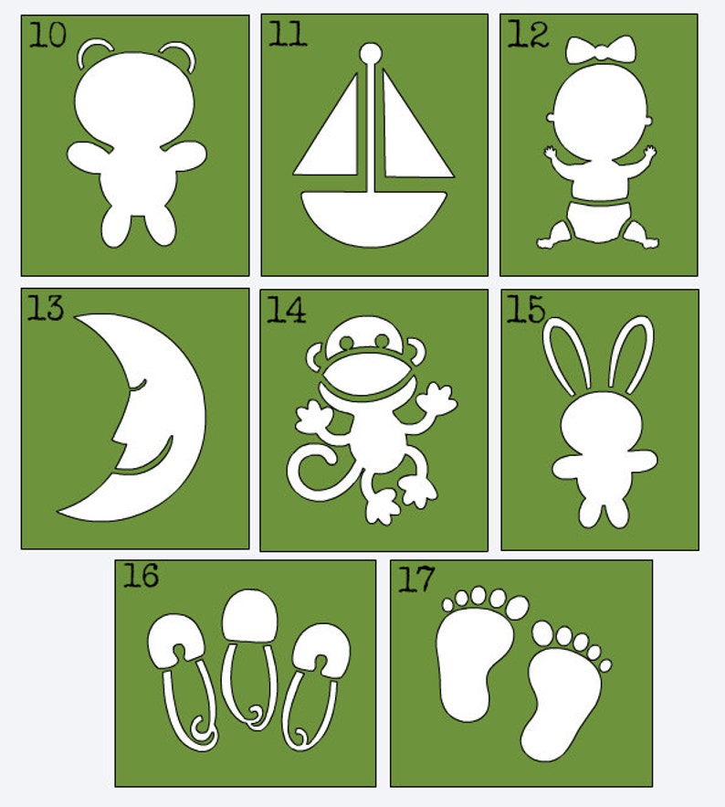 Baby Stencils Stencils for Onesie Painting DIY Onesie Etsy