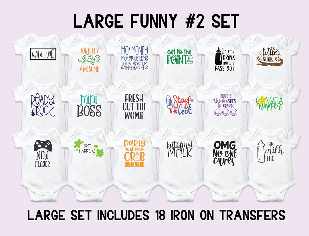 Funny Baby Onesie Decorating Kit, Baby Shower Activity Kit, DIY