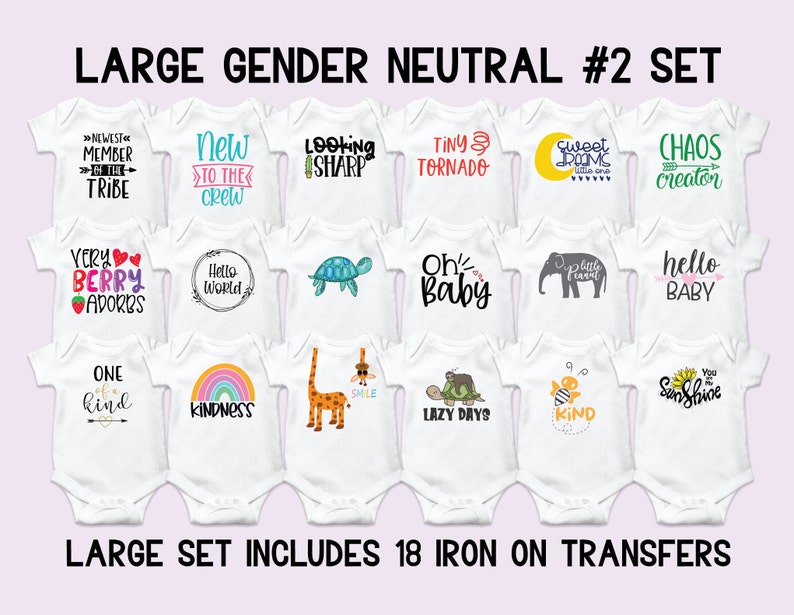 Gender Neutral Baby Onesie Decorating Kit Gender Neutral Iron - Etsy