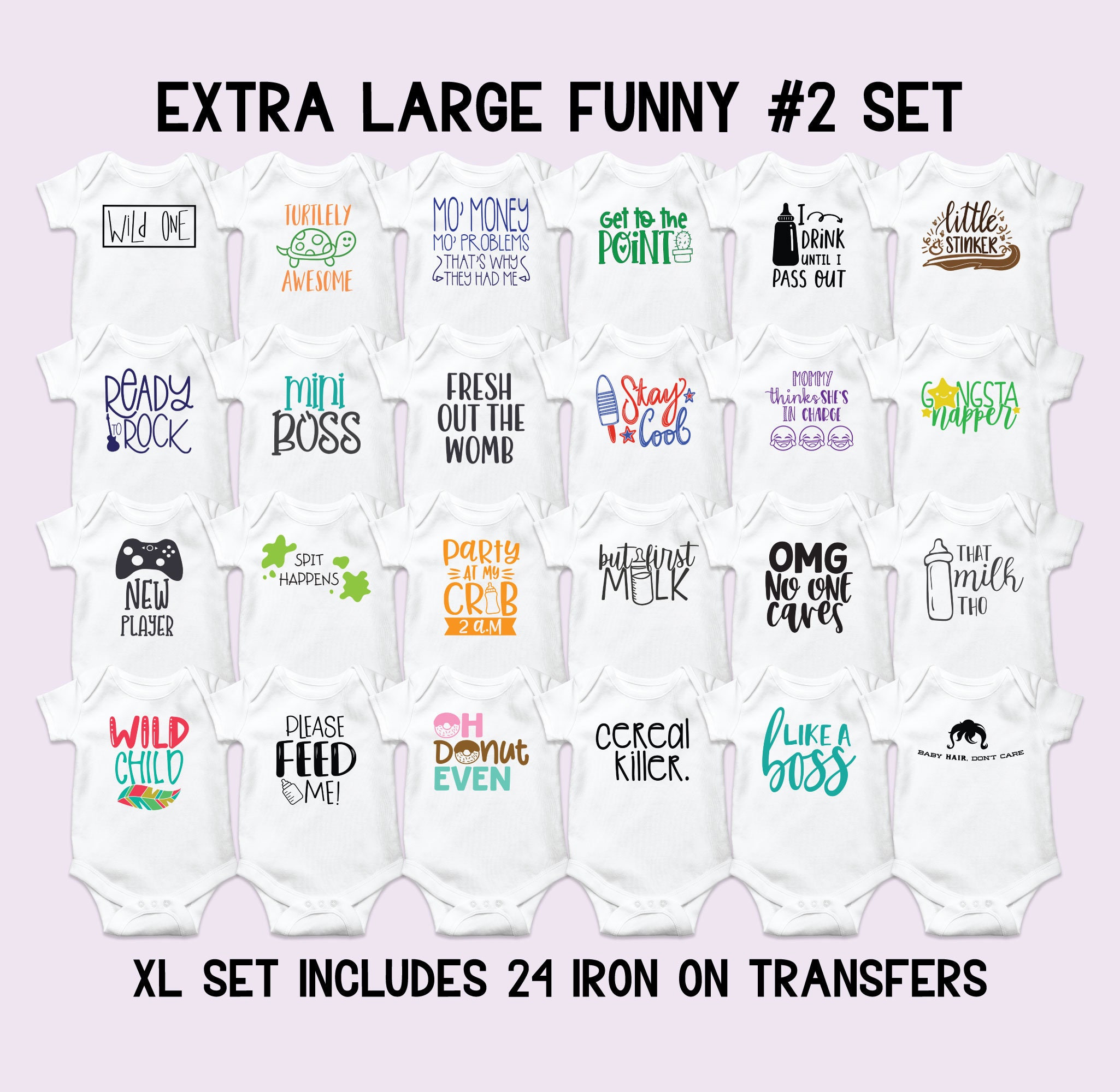 Funny Baby Onesie Decorating Kit Baby Shower Activity Kit Etsy