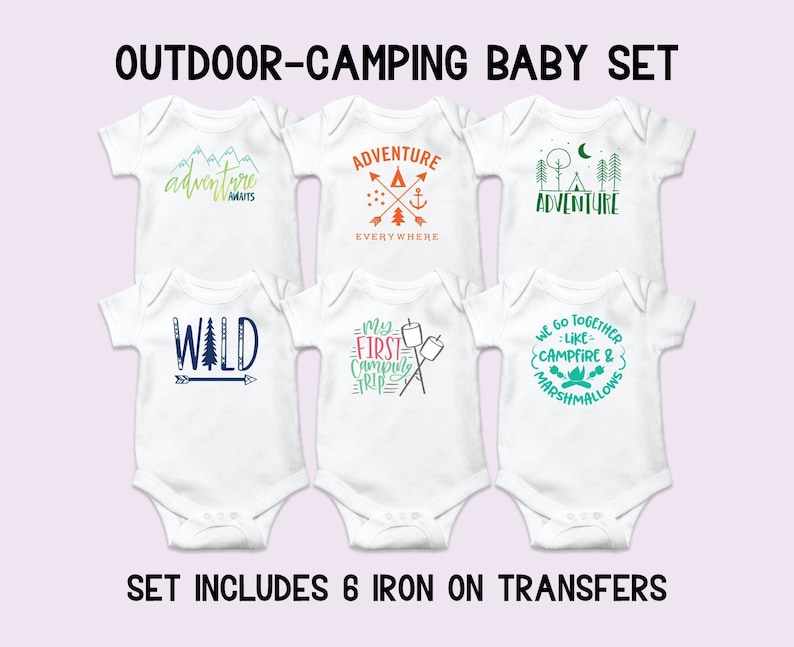 Baby Camping Onesie Decorating Kit Outdoor Themed Baby Shower Etsy