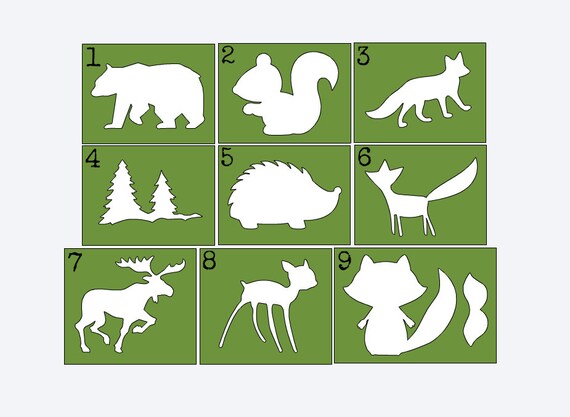 Woodland Animal Stencils for Painting Onesies, Onesie Decorating