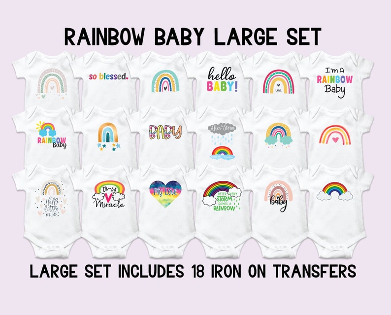 Rainbow Baby Onesie® Decorating Kit Rainbow Baby Shower Etsy
