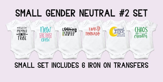 Gender Neutral Onesie Decorating Kit, Gender Neutral Iron on